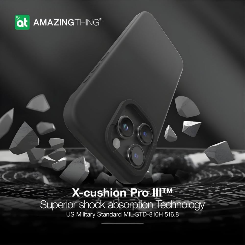 AMAZINGthing | سموثي كفر حماية ايفون 15 مقاوم لصدمات - اللوان متعددة