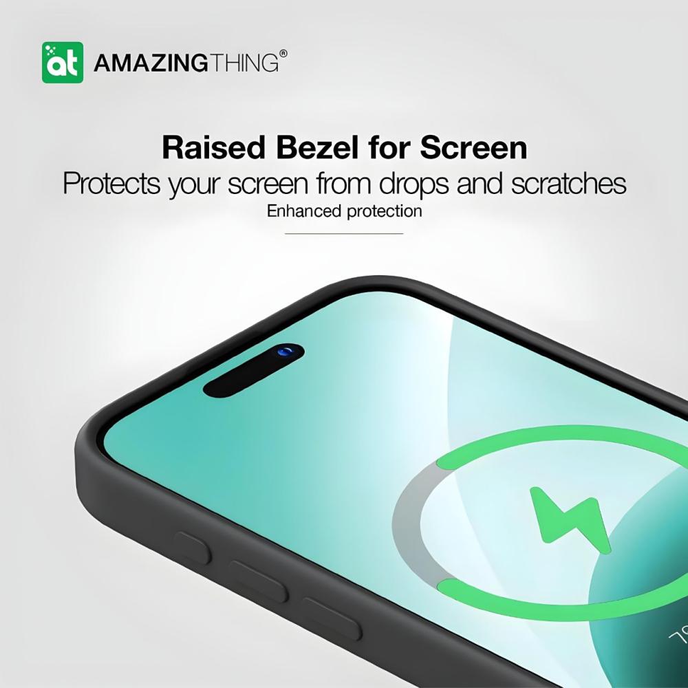 AMAZINGthing | سموثي كفر حماية ايفون 15 مقاوم لصدمات - اللوان متعددة