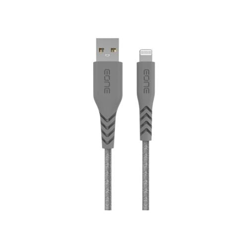 اي ون - كيبل USB ايفون قماش مانع للقطع معتمد من أب...
