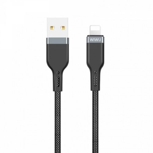WiWU - كيبل ايفون USB قماش اسود 1.2 متر م/PT01 مار...