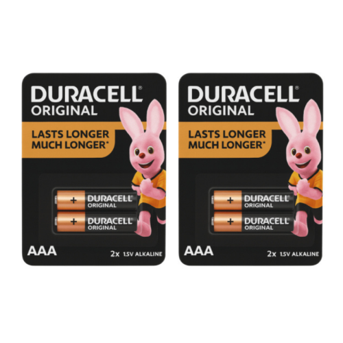 4 بطاريات Duracell AAA الأصلي حجم صغير
