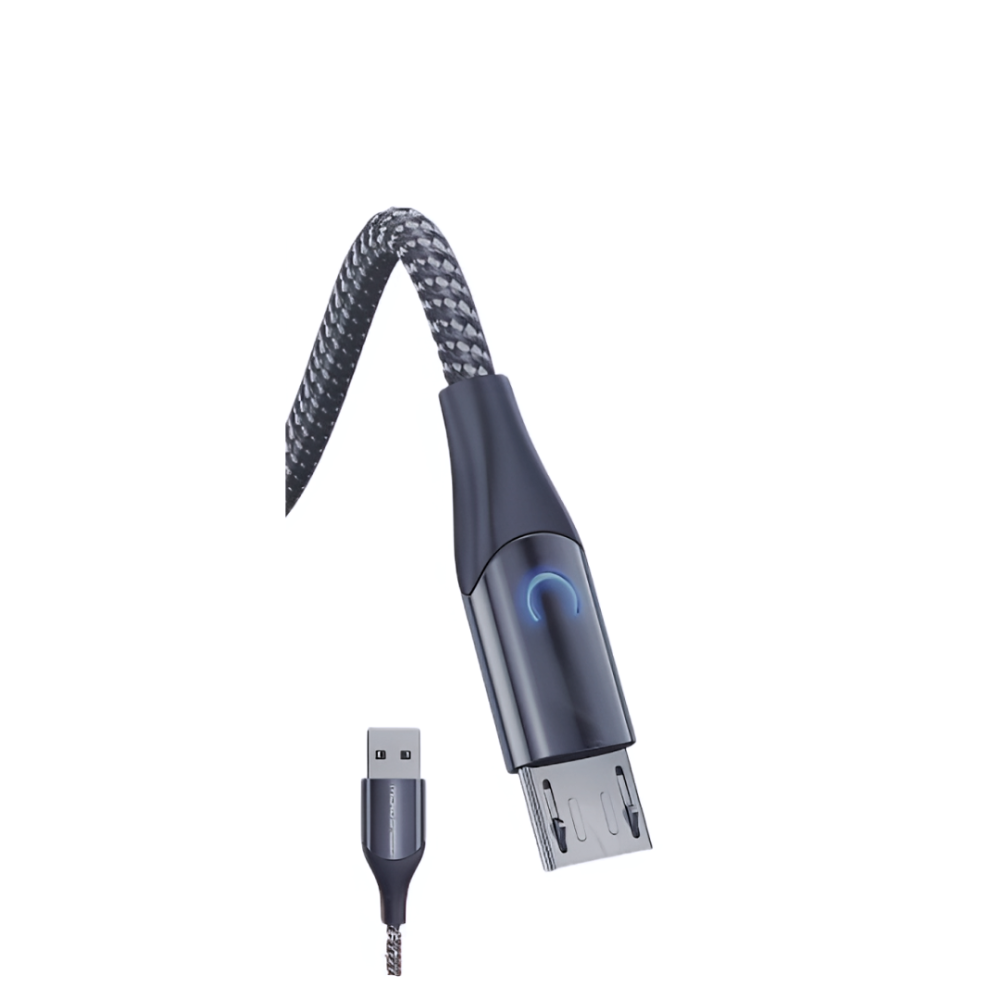 MICRO SPEED-  كيبل مايكرو USB طول2 متر  قماش -م/MS-54 ماركة ميكرو سبيد