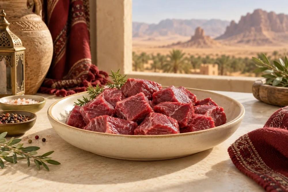 قطع لحم توضيحية لمقال اختيار لحم الحاشي