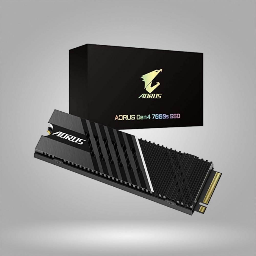 GIGABYTE AORUS Gen4 7000s SSD 2TB PCIe 4.0 NVMe M.2, Nanocarbon