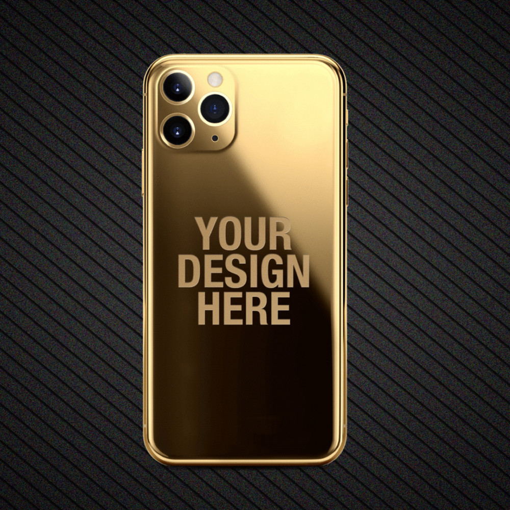 Apple Iphone 11 Pro Max Gold Plated Edition ايفون 11 برو ماكس مطلي ذهب اصفر بتصميمك الخاص نوفر لكم ايفونات مذهبة وسماعات ابل ايربودز ملونة بأفضل معايير الجودة