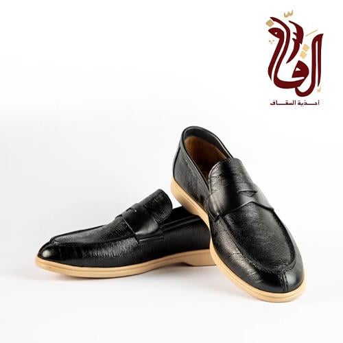 احذية 1115 جزمة جلد اسود