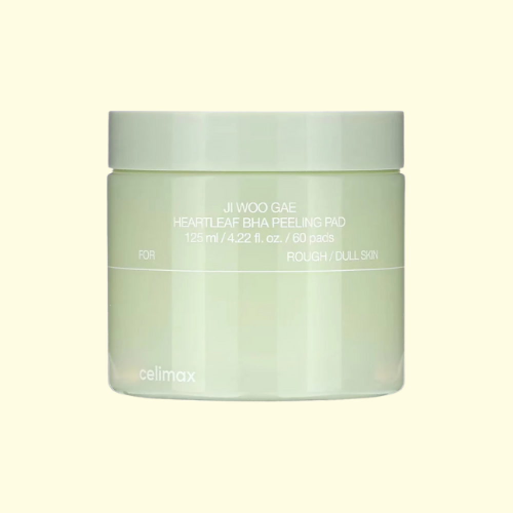 celimax - JIWOOGAE Heartleaf BHA Peeling Pad مسحات تونر من سيلي ماكس