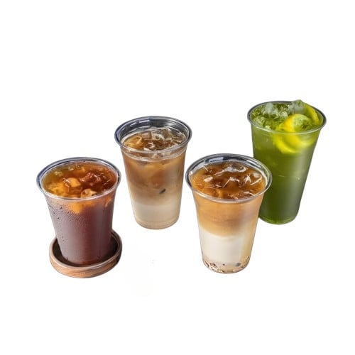 كاسات حراري شفاف  مقاسات 10 اونص 12 16  700 ملى