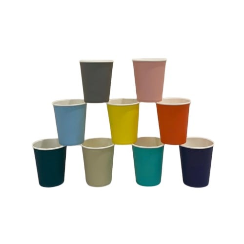 اكواب 9 اونص ورقية سنقل الوان متعدده 1000 حبة