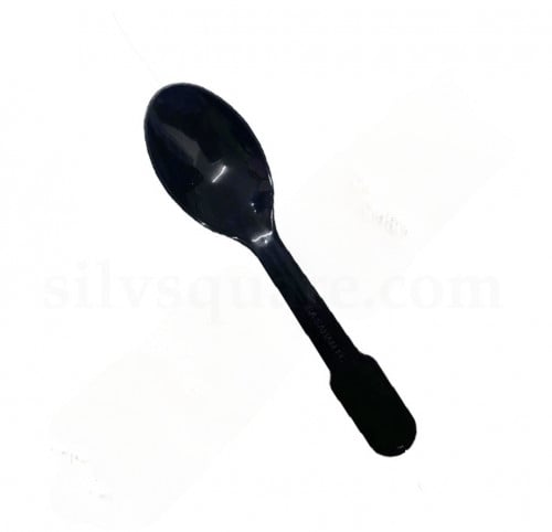 ملعقة ايس كريم بلاستيك اسود 1000 حبة