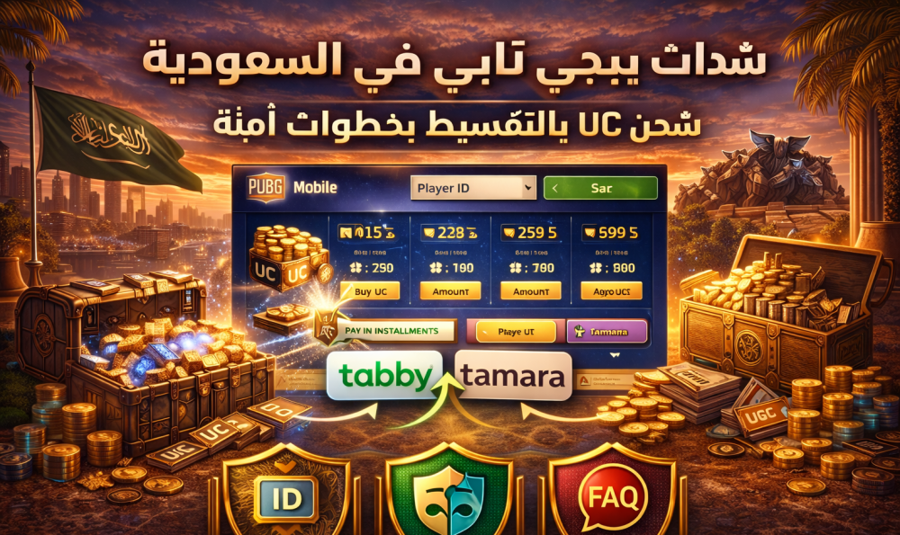 "شدات ببجي تابي في السعودية: طريقة الشحن بالأقساط خطوة بخطوة