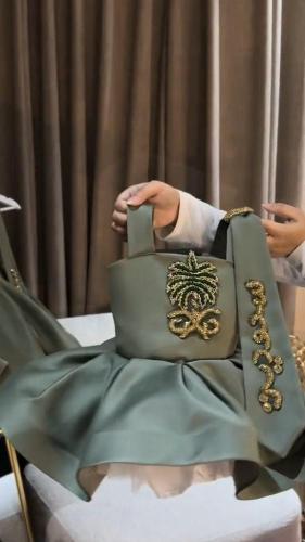 فستان وطني سعودي تطريز شك