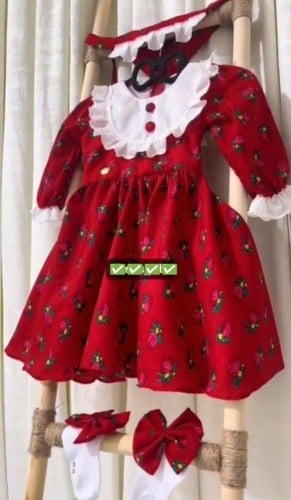 فستان شالكي اطفال