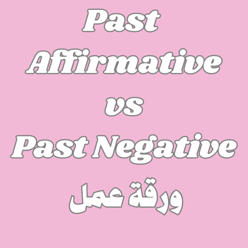 ورقة عمل لقاعدة: Past Affirmative vs Past Negative