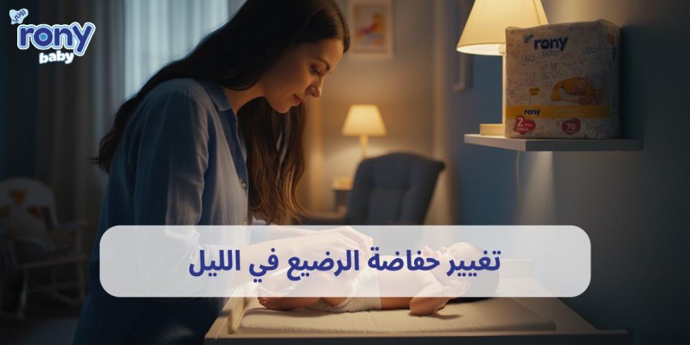 تغيير حفاضة الرضيع في الليل