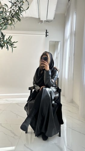 Leather abaya