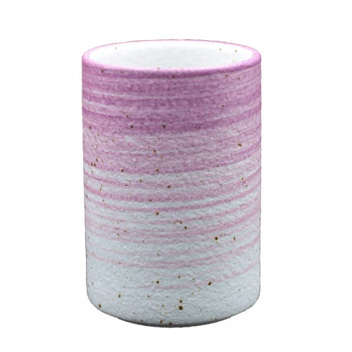 كوب ceramic أبيض و وردي