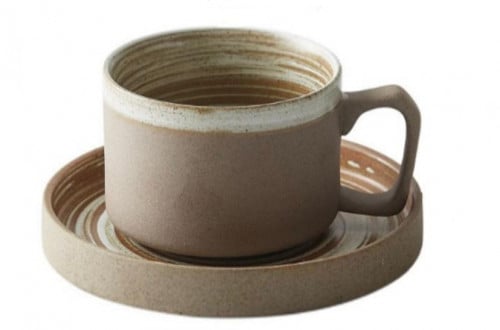 كوب ceramic بنمط ياباني صناعة يدوية