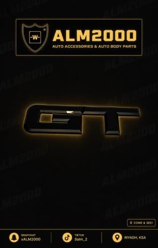 علامة GT اسود مقاس كبير للشنطه