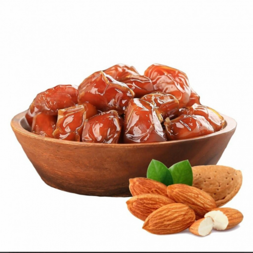 خلاص القصيم باللوز عبوه نص كيلو