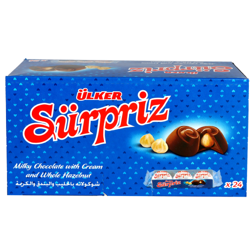 اولكر سربريز شكولاتة بالبندق والكريمة 24* 21 جرام