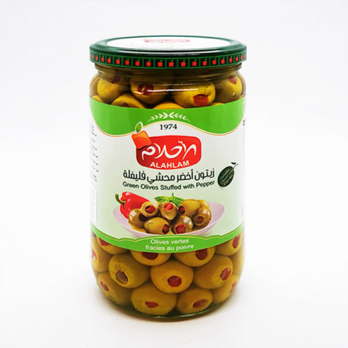 الاحلام زيتون اخضر محشي فليفلة 675 جرام