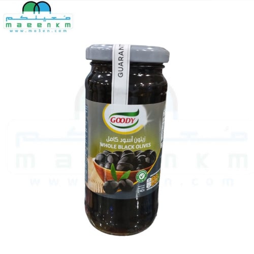 زيتون قودي اسود حبة كاملة 240 مل