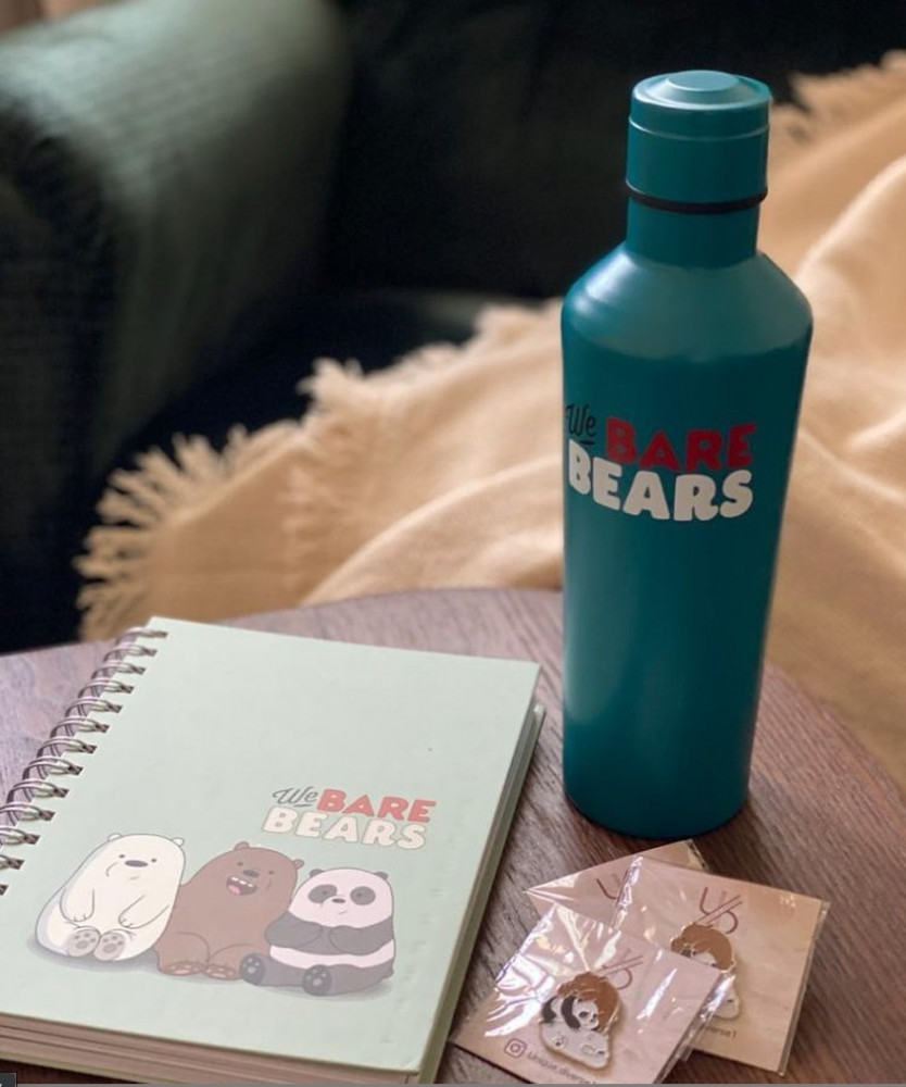 قارورة ماء ستيل تصميم الدببه الثلاثة