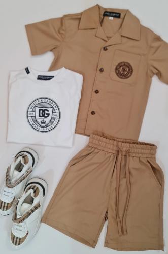 طقم صيفي ولادي من ثلاث قطع