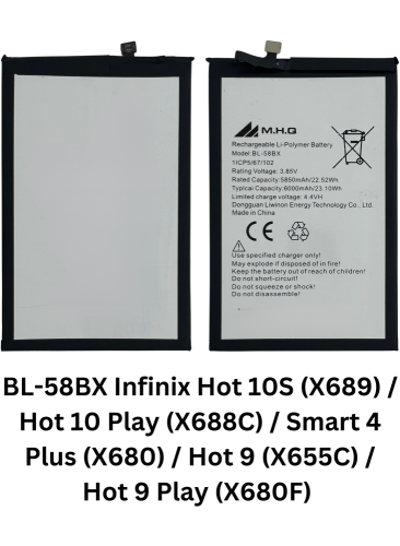 BL-58BX Infinix Hot 10S (X689) / Hot 10 Play (X688...