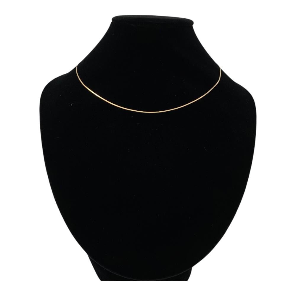 18k gold flat necklace, weight 0.86 grams