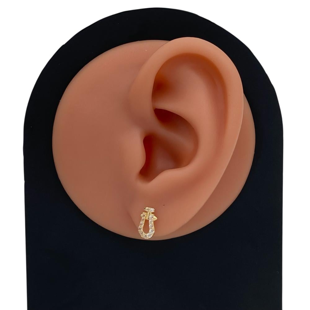 حلق ذهب عيار 18 الوزن 0.70 جرام