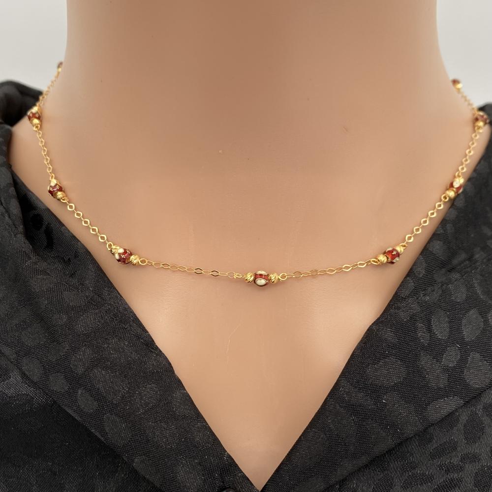21 karat gold rosary, luxurious Indian design, weight 4.77 grams