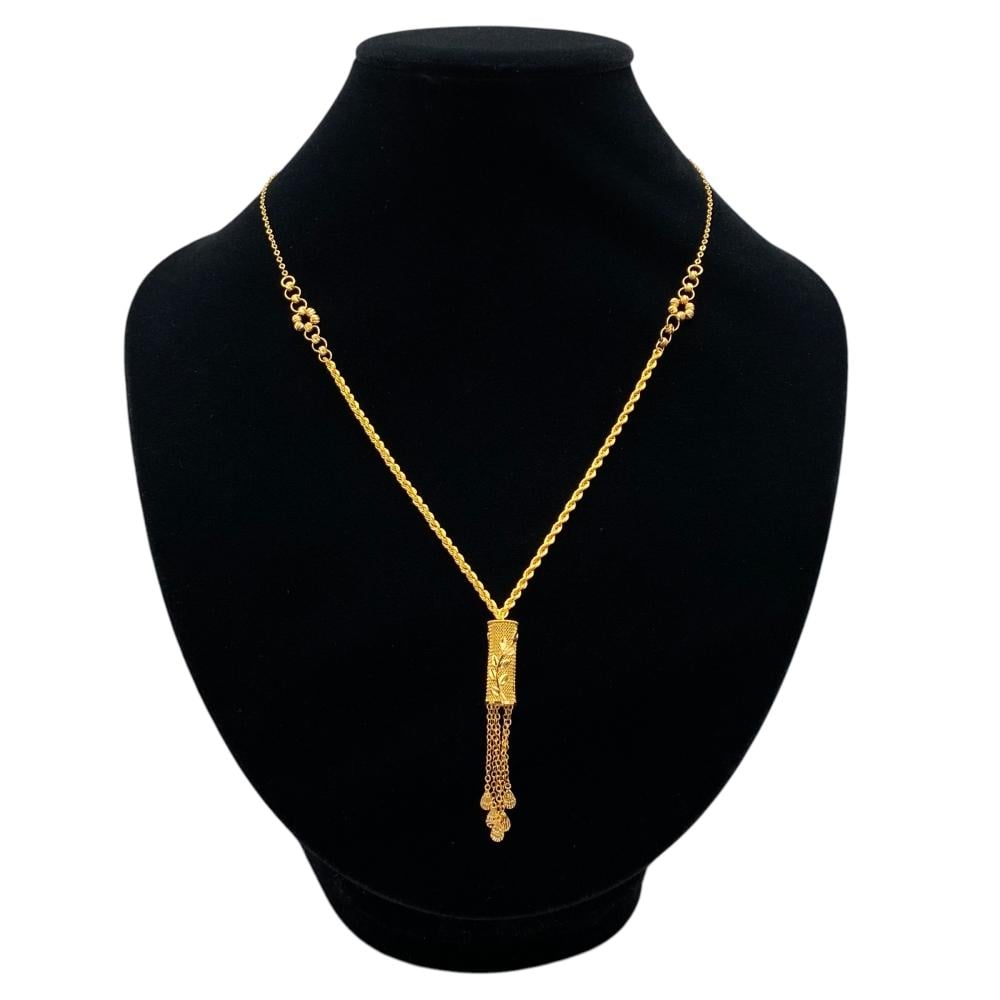 21 karat gold necklace, weight 5.75 grams