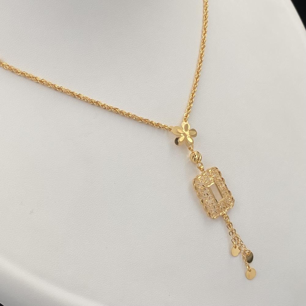 Luxury 21k gold rosary necklace weight 7.03 grams
