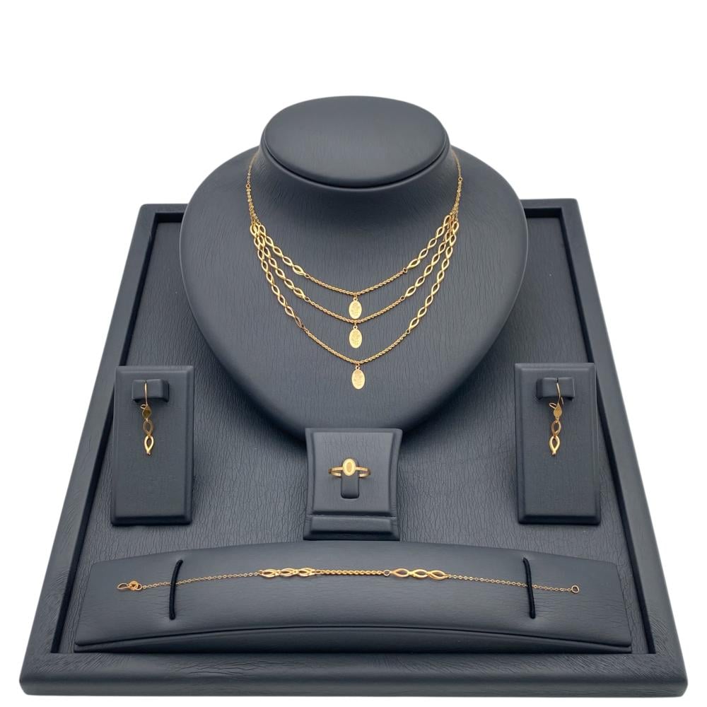 طقم ذهب عيار 21 الوزن  3.92 جرام