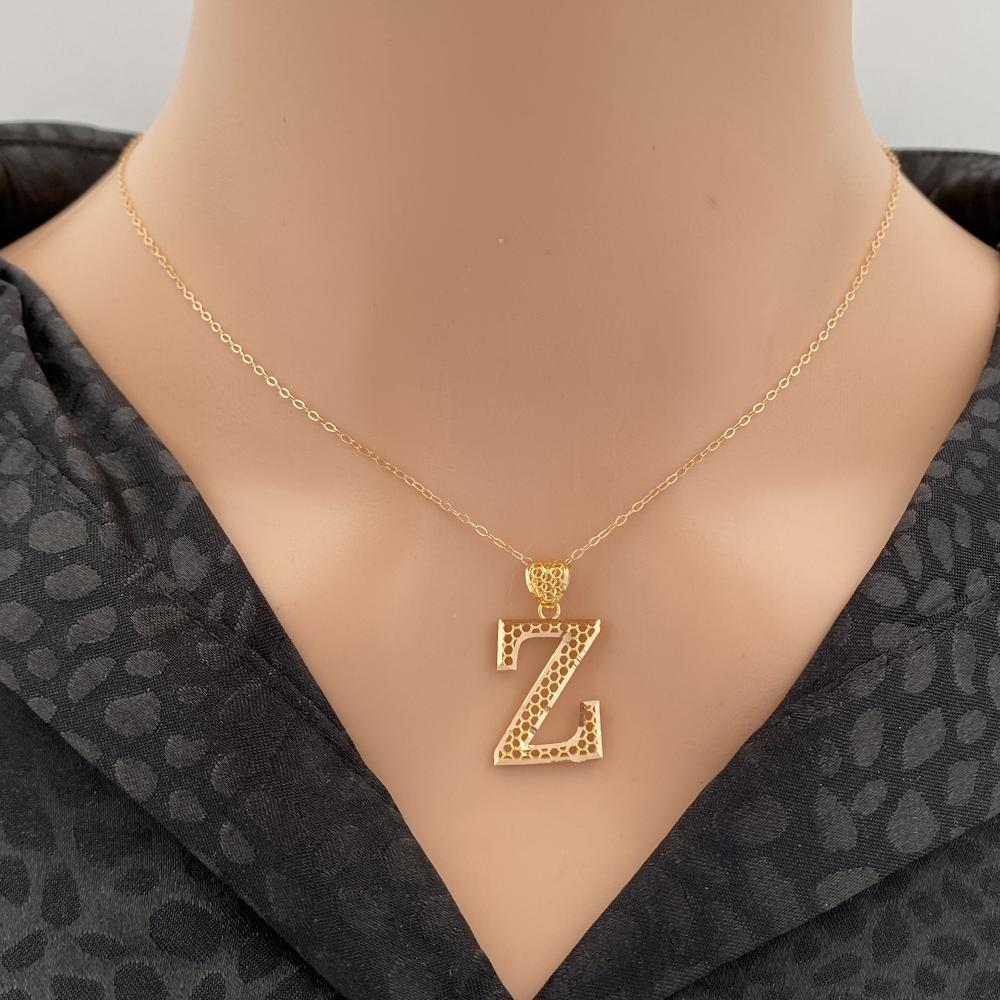 عقد حرف Z ذهب عيار 21 الوزن 1.90 جرام