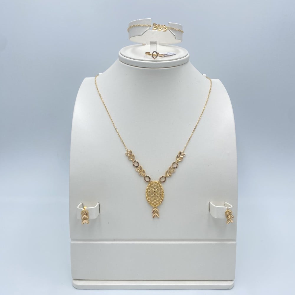 21 karat gold set, weight grams قمة زاوية الشفاء للذهب
