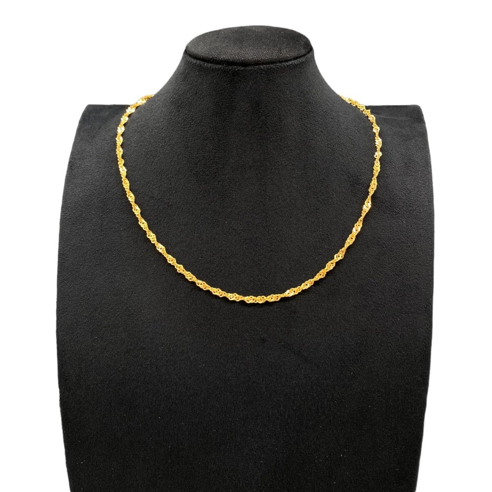 سلسال ذهب عيار 21 بتصميم انيق الوزن 10.65 جرام