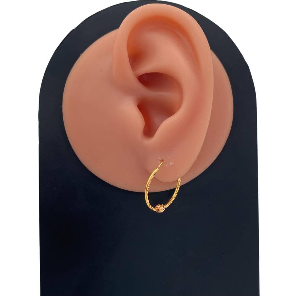 حلق ذهب عيار 21 الوزن 0.87 جرام