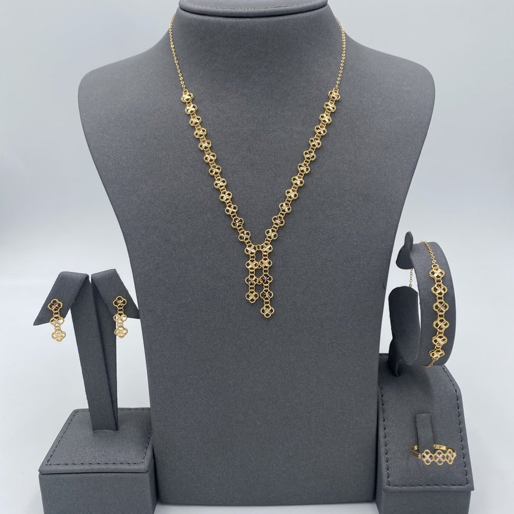 طقم ذهب عيار 21 الوزن 10.7 جرام