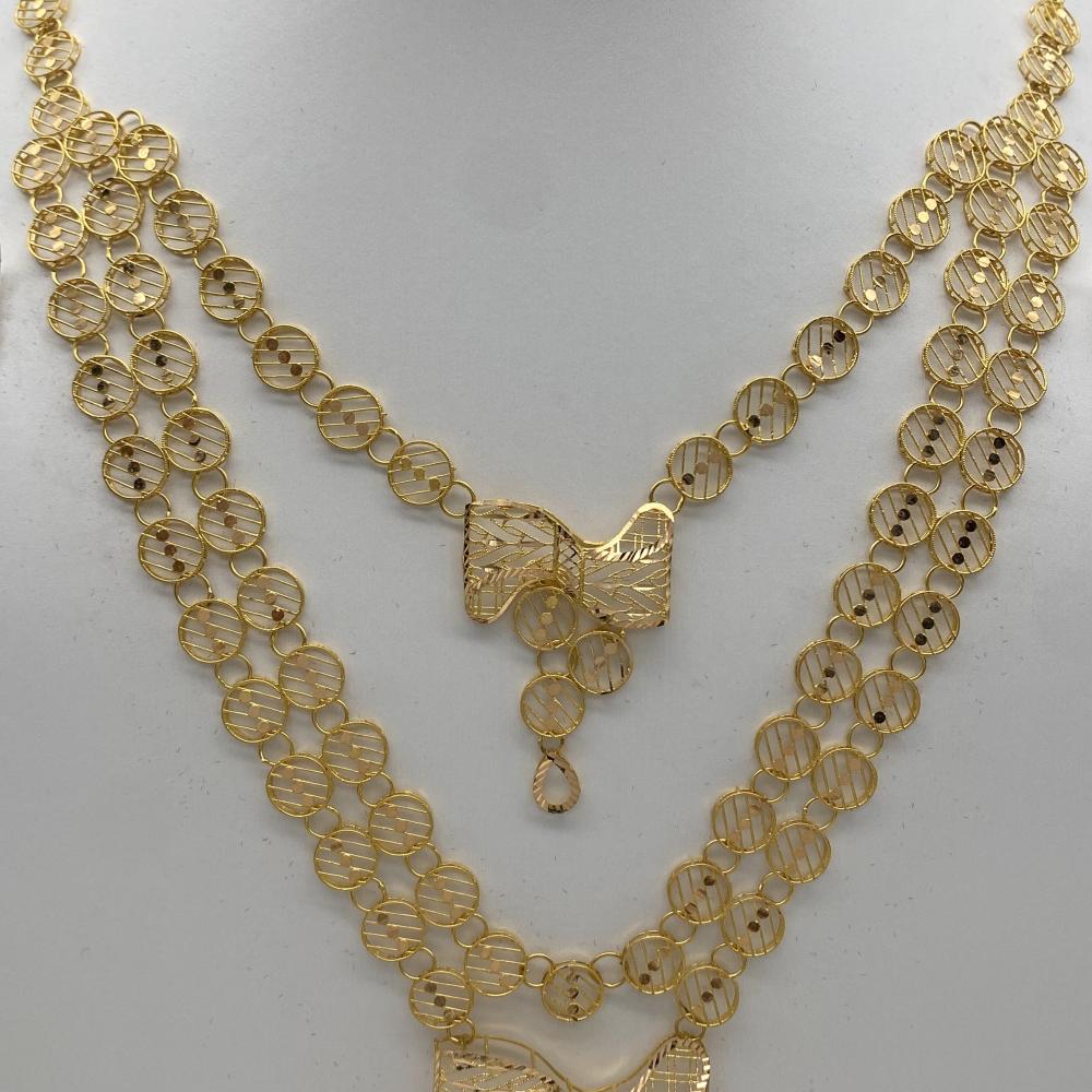 طقم ذهب ملكي عيار 21 وزن 41 جرام بتصميم فريد فاخر