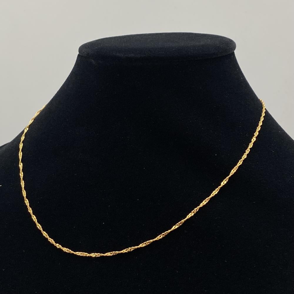 سلسال ذهب عيار 21 الوزن 0.87 جرام