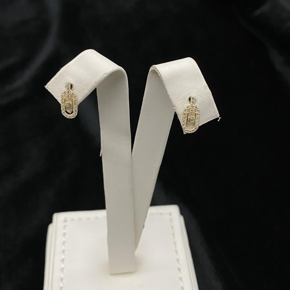 18k gold set, full weight 2.52 grams - light gold set