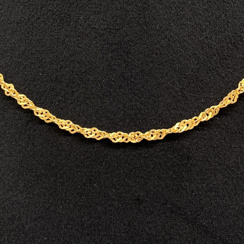 سلسال ذهب عيار 21 بتصميم انيق الوزن 10.65 جرام