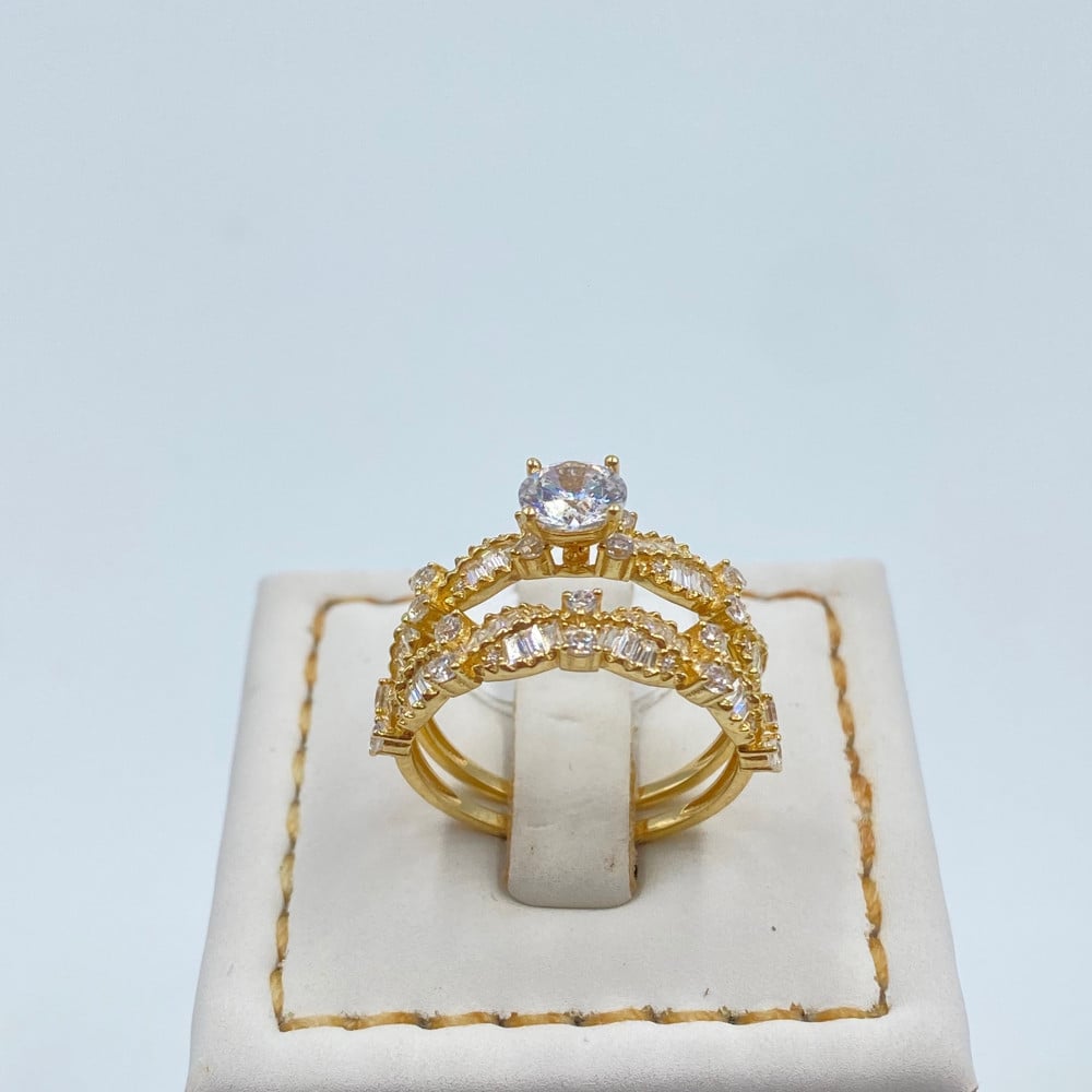 خاتم توينز من الذهب عيار 18 الوزن 3.7 جرام