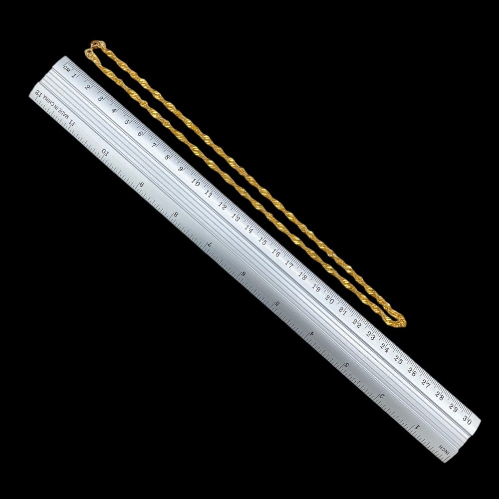 سلسال ذهب عيار 21 بتصميم انيق الوزن 10.65 جرام