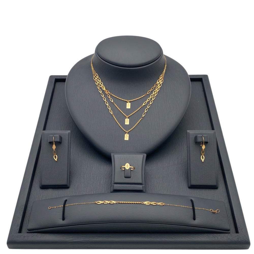 طقم ذهب عيار 21 الوزن 3.90 جرام