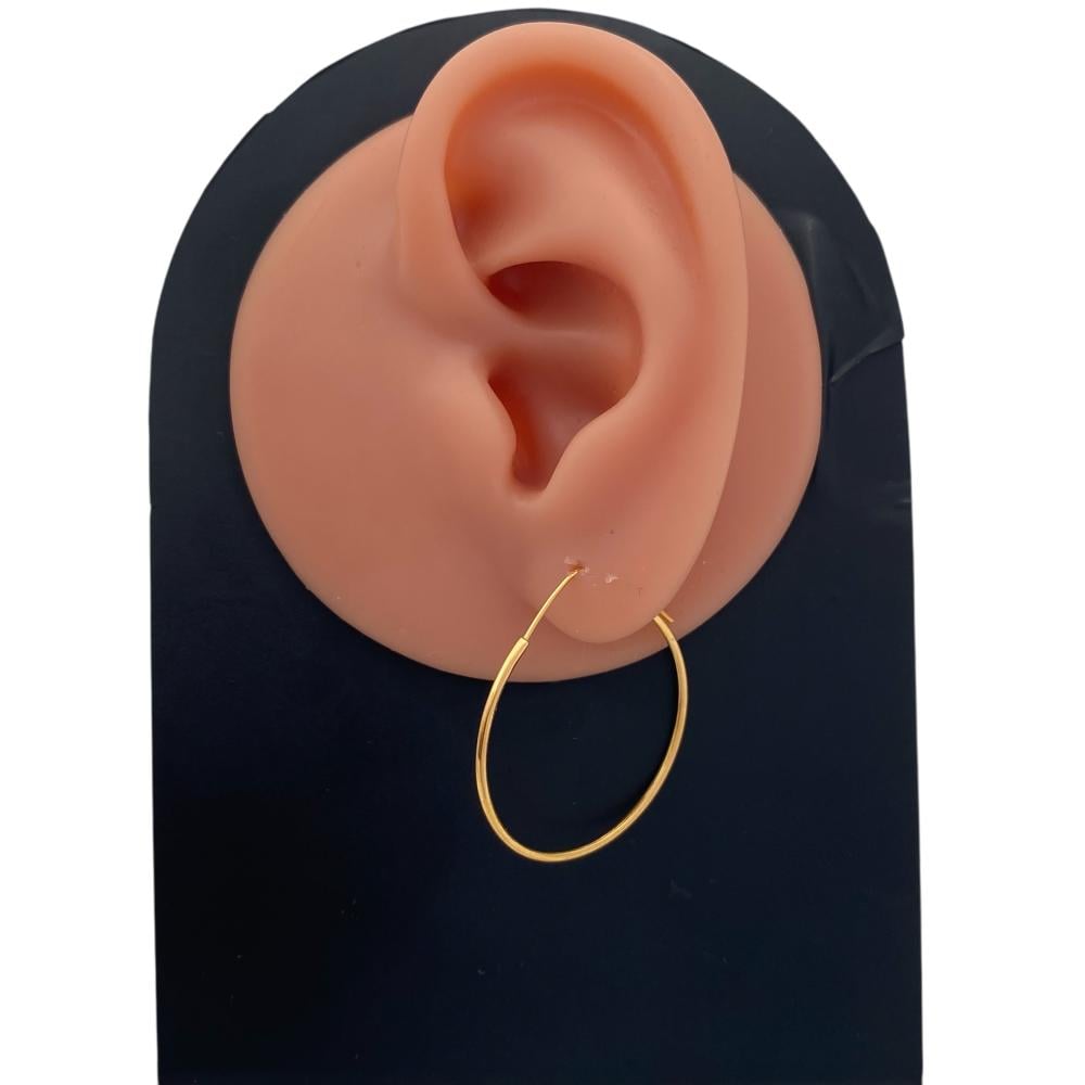 حلق ذهب عيار 21 الوزن 1.12 جرام