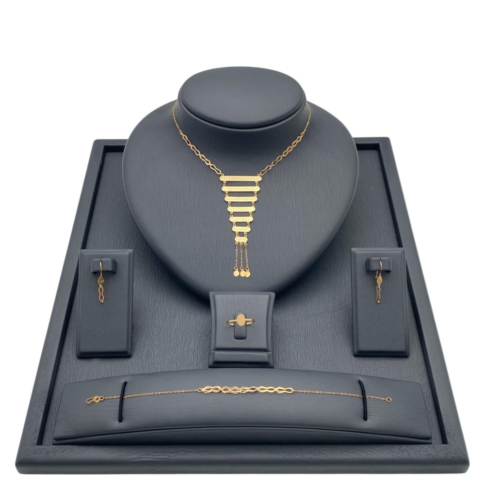 طقم ذهب عيار 21 الوزن  3.22 جرام